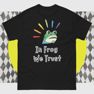 Amphifa Rebel Frog T-Shirt – In Frog We Trust | Dark Colors