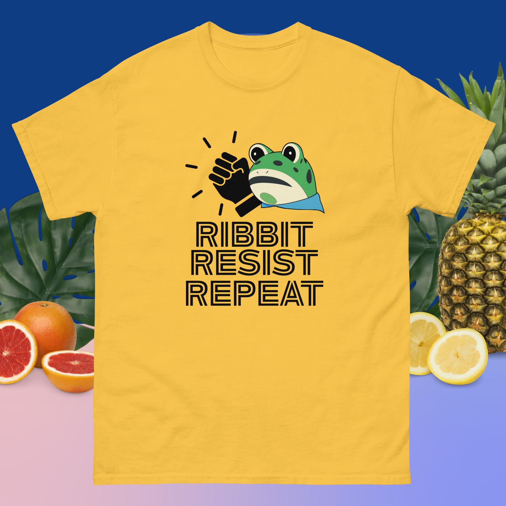 Amphifa Rebel Frog T-Shirt – Ribbit, Resist, Repeat | Light Colors - Image 13