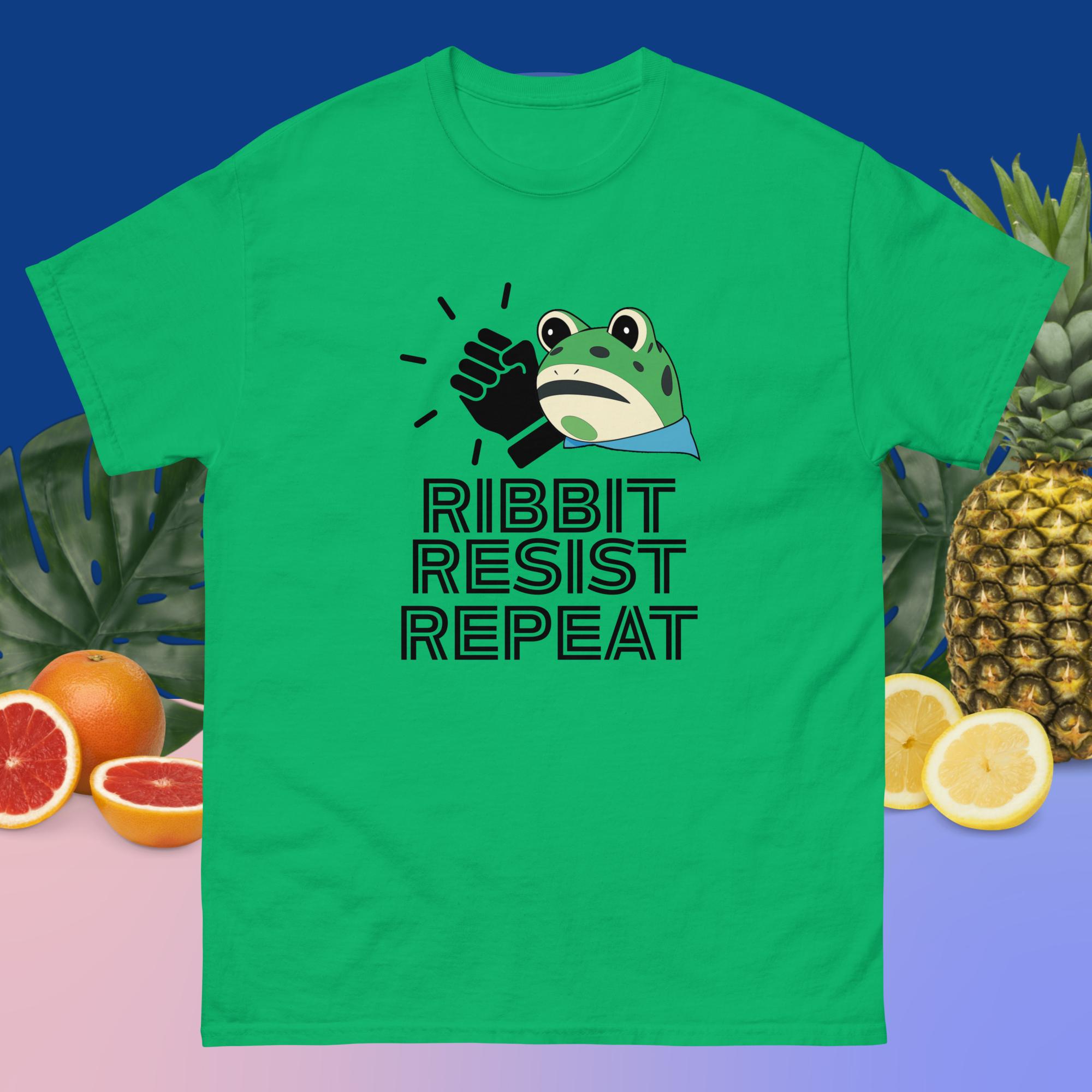 Amphifa Rebel Frog T-Shirt – Ribbit, Resist, Repeat | Light Colors - Image 9