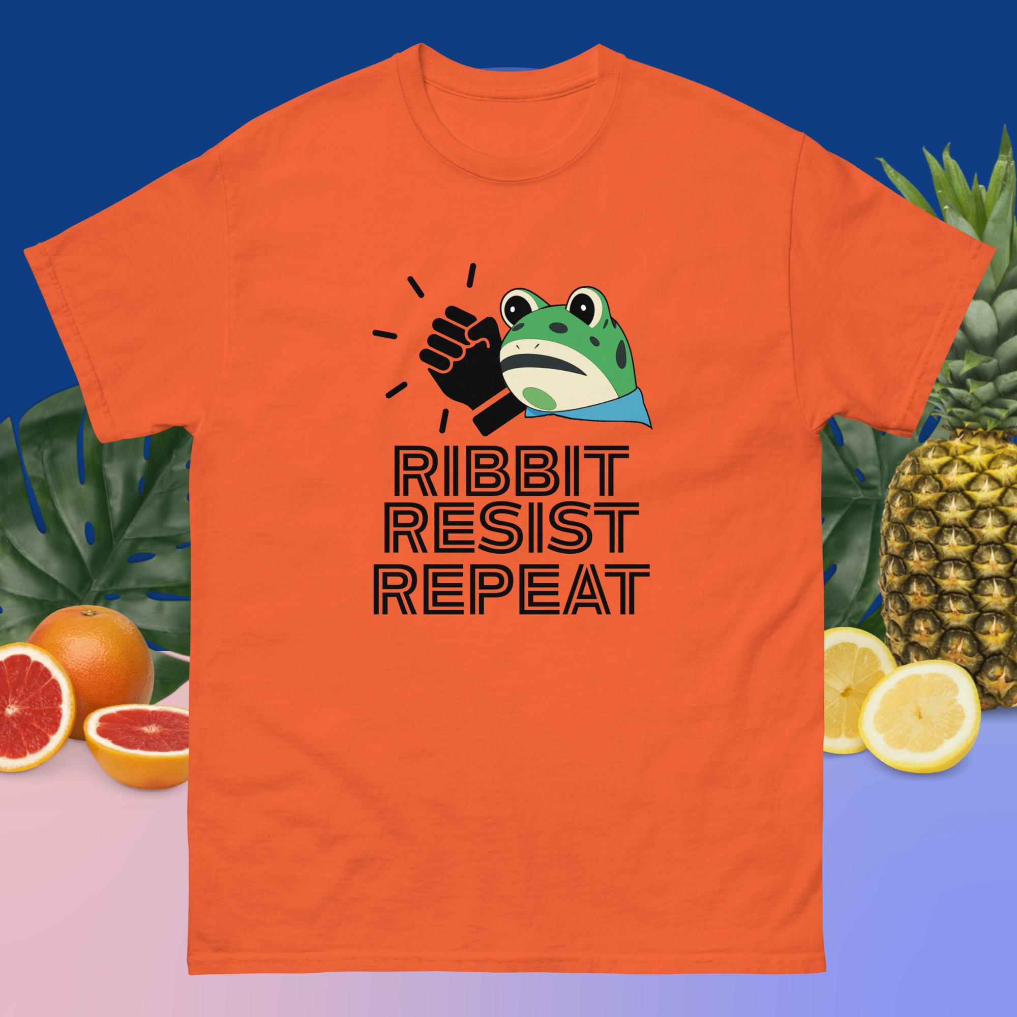 Amphifa Rebel Frog T-Shirt – Ribbit, Resist, Repeat | Light Colors - Image 6