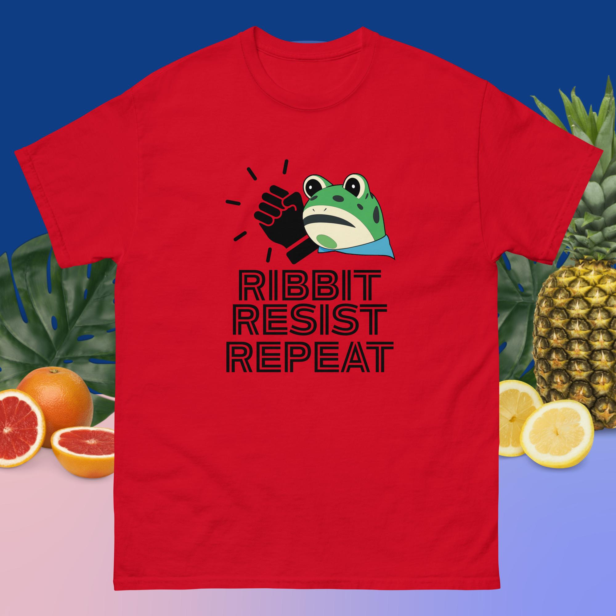 Amphifa Rebel Frog T-Shirt – Ribbit, Resist, Repeat | Light Colors - Image 2