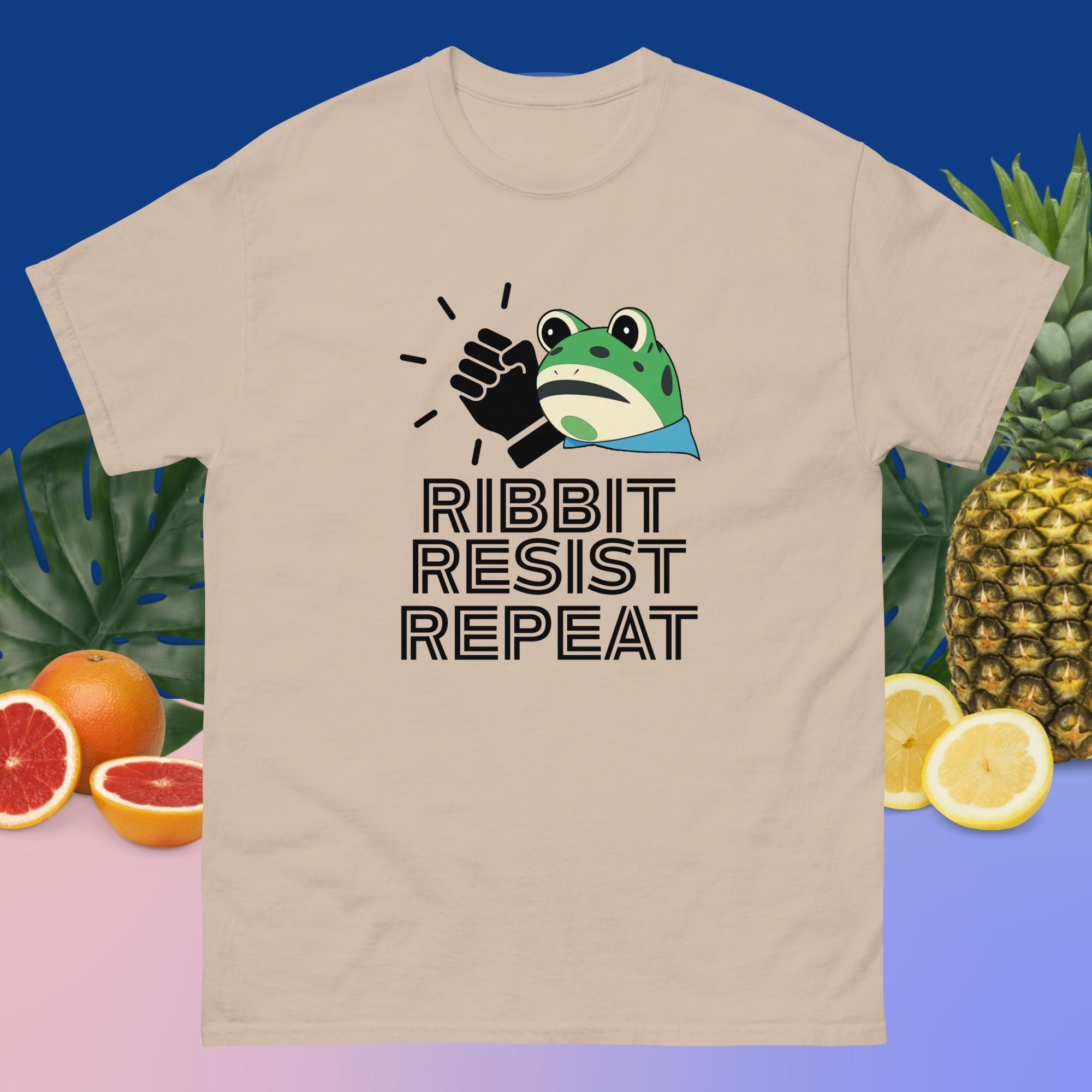 Amphifa Rebel Frog T-Shirt – Ribbit, Resist, Repeat | Light Colors - Image 5