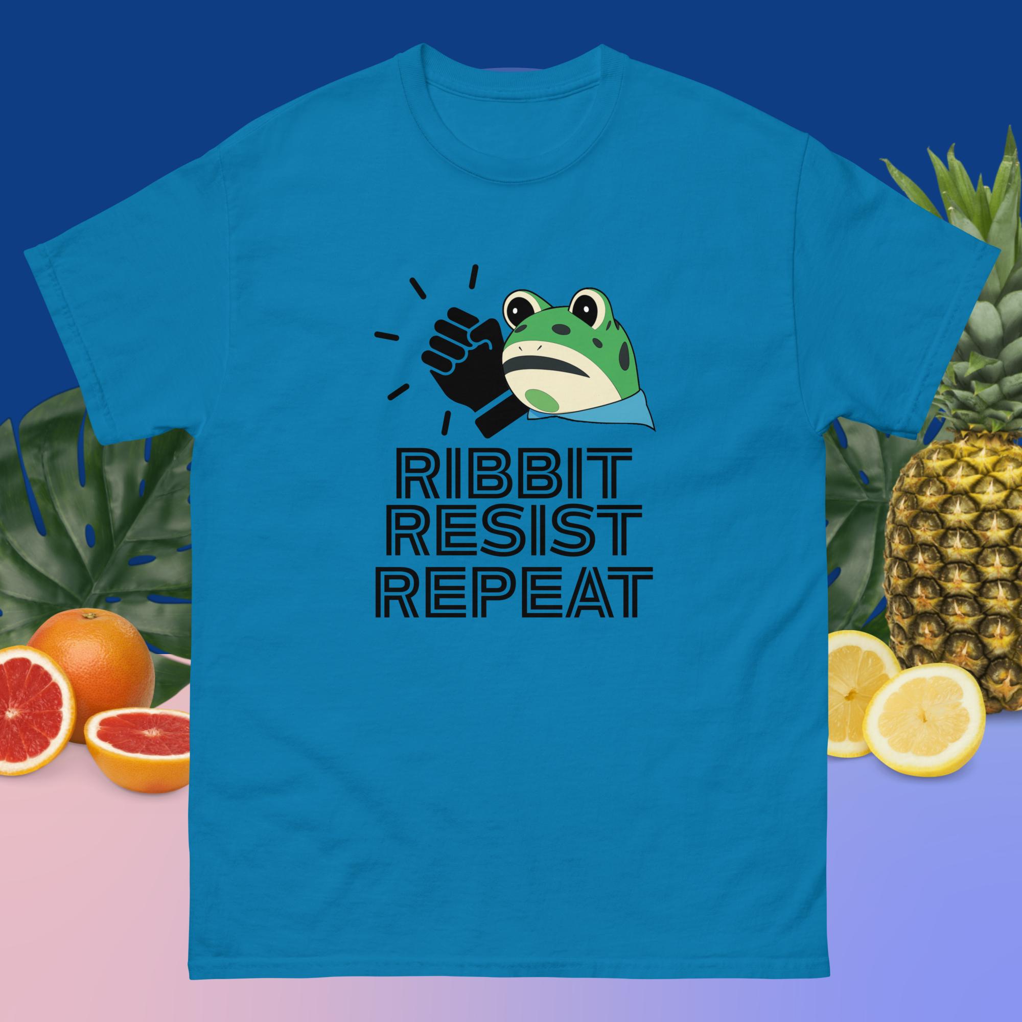 Amphifa Rebel Frog T-Shirt – Ribbit, Resist, Repeat | Light Colors - Image 14