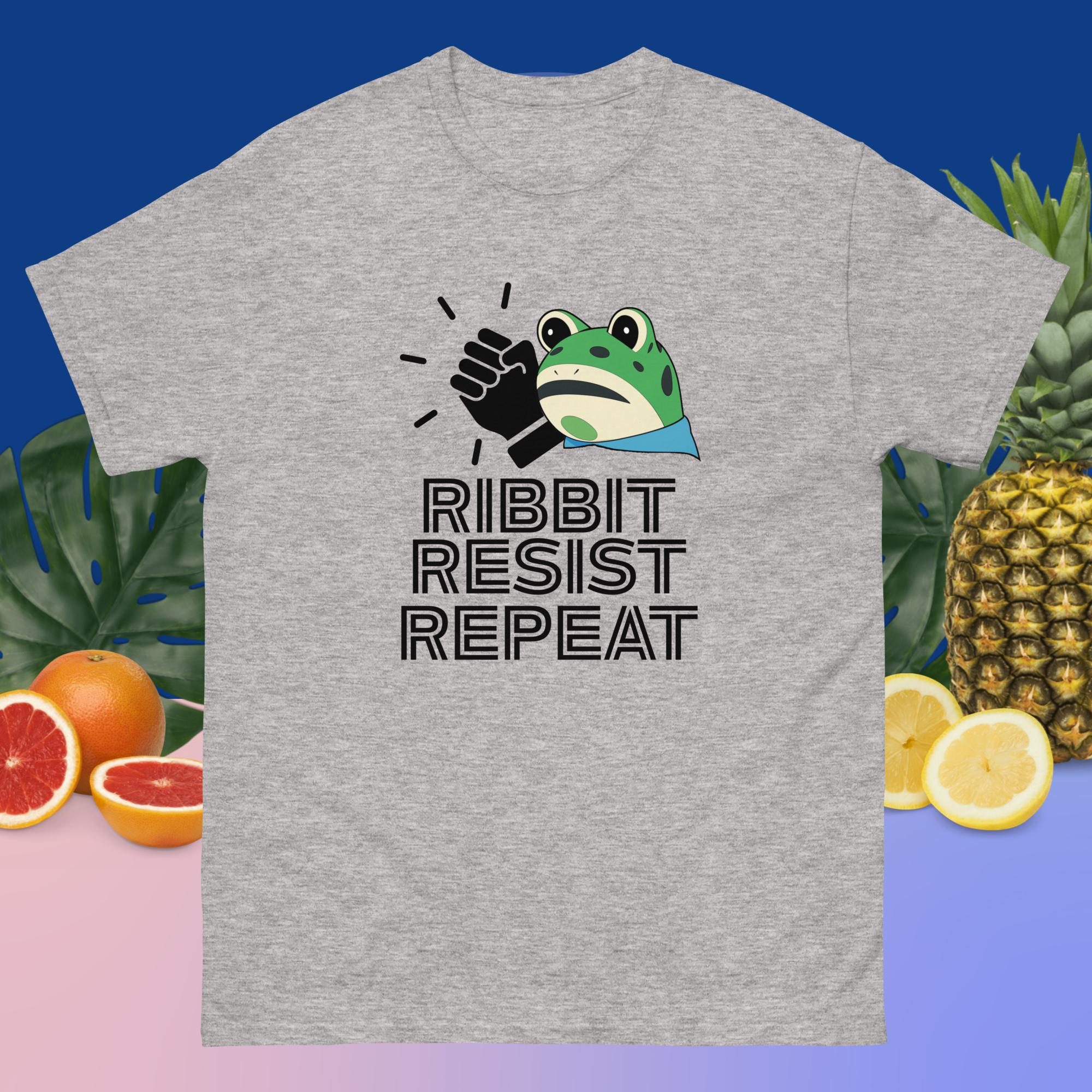 Amphifa Rebel Frog T-Shirt – Ribbit, Resist, Repeat | Light Colors - Image 3
