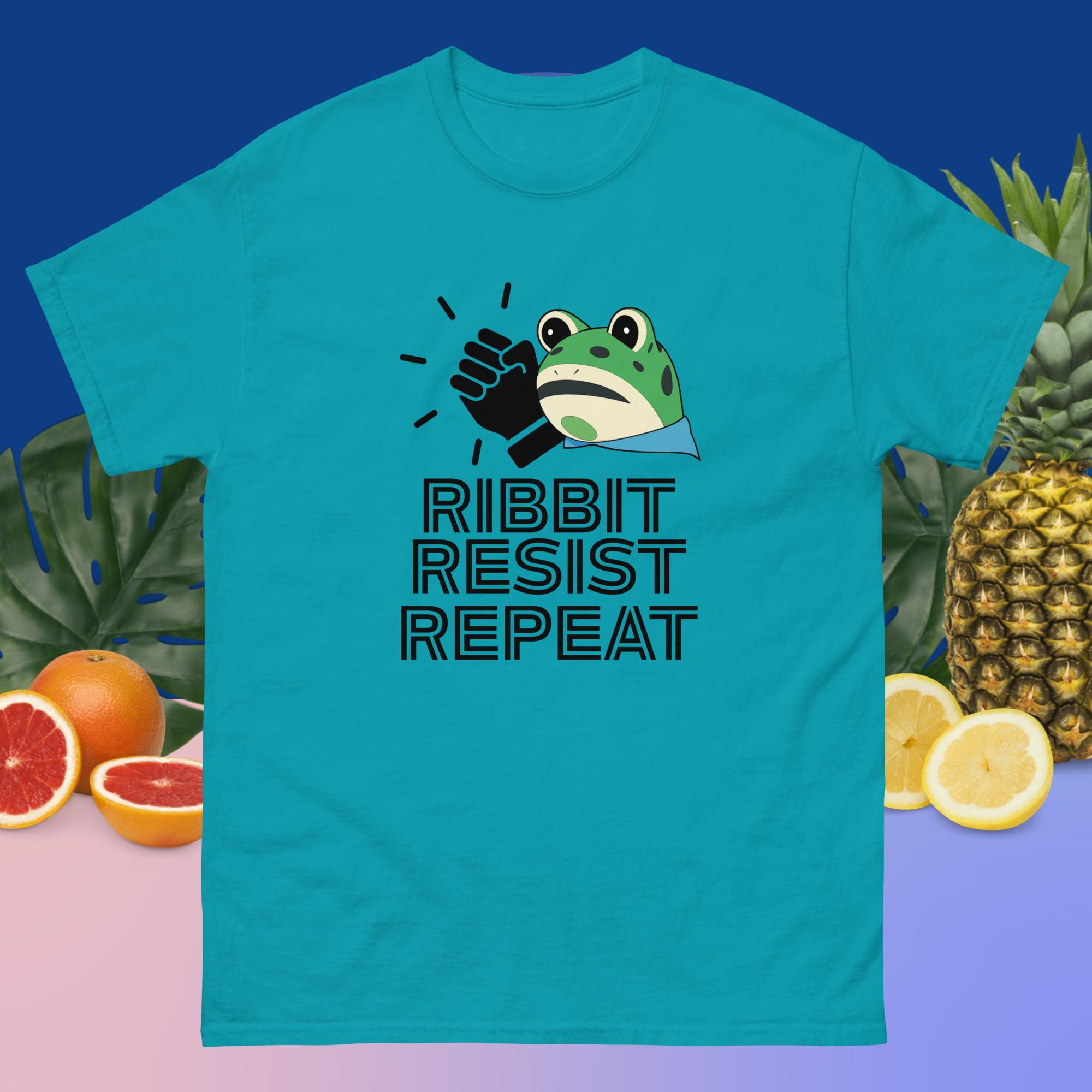 Amphifa Rebel Frog T-Shirt – Ribbit, Resist, Repeat | Light Colors - Image 16