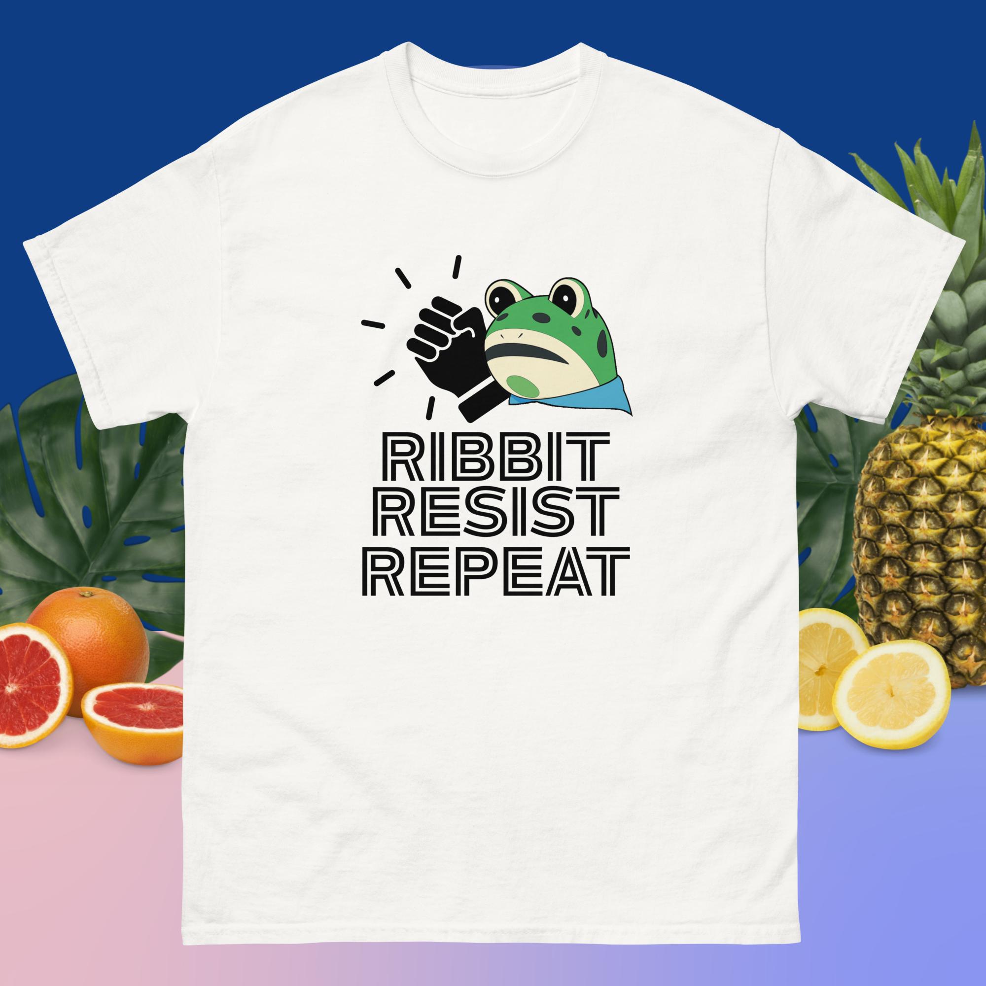 Amphifa Rebel Frog T-Shirt – Ribbit, Resist, Repeat | Light Colors - Image 4